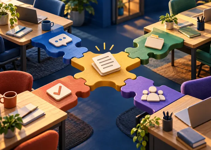Visual guide to ai for improving team collaboration