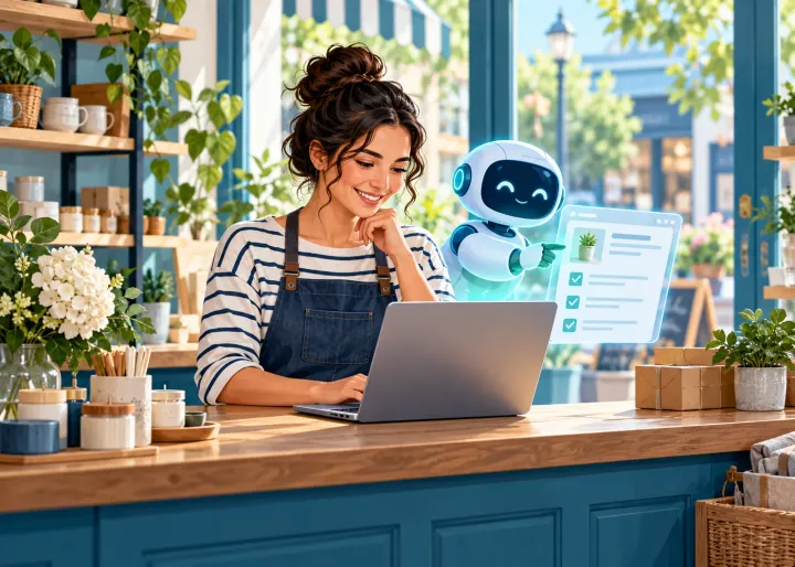 Illustration representing ai for small businesses: a practical guide to getting started
