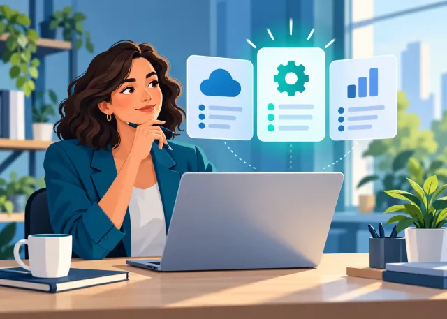 Illustration representing ai tools for business owners: how to choose what helps