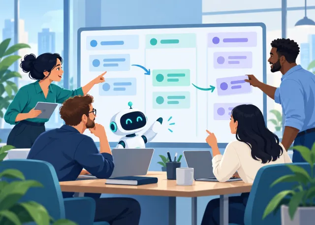 Illustration representing how can ai make everyday business tasks easier for your team?