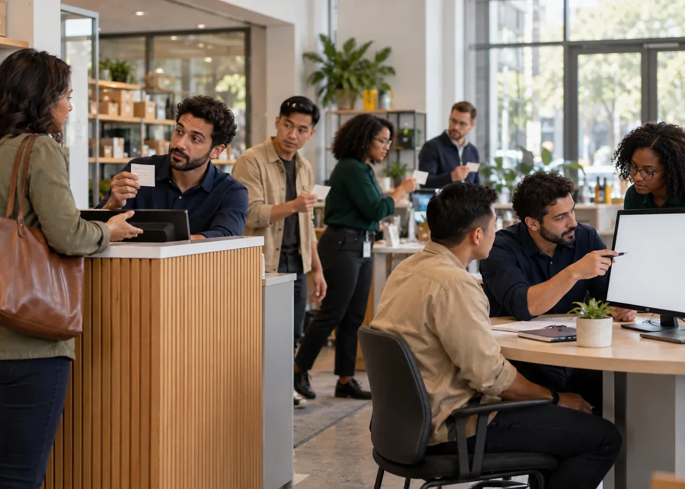 A service team traces a missed customer request from a paper note through several desks, then tests a simpler handover with one shared blank screen.