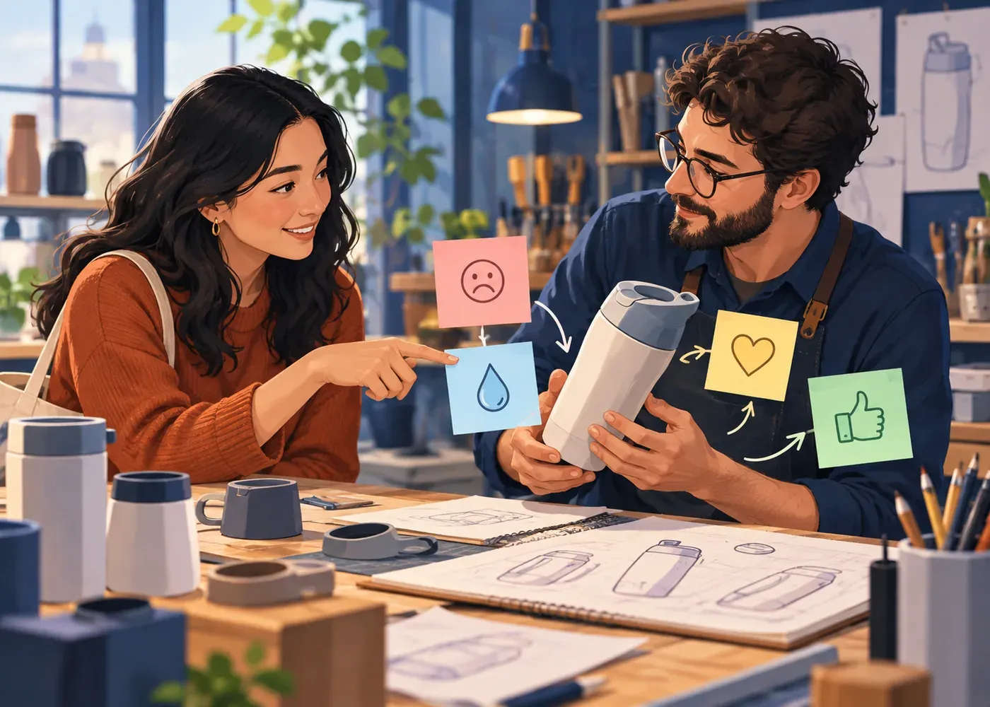 Visual guide to how to use customer feedback to improve products