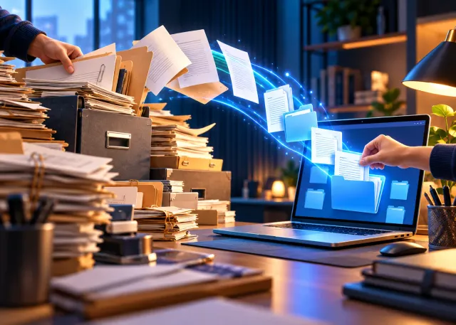 Visual guide to the benefits of moving from manual to digital processes