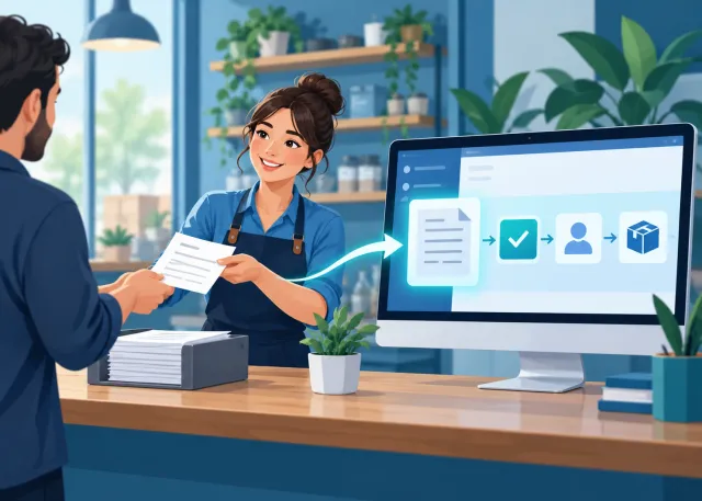 Illustration representing what is digital transformation in simple words? a business guide